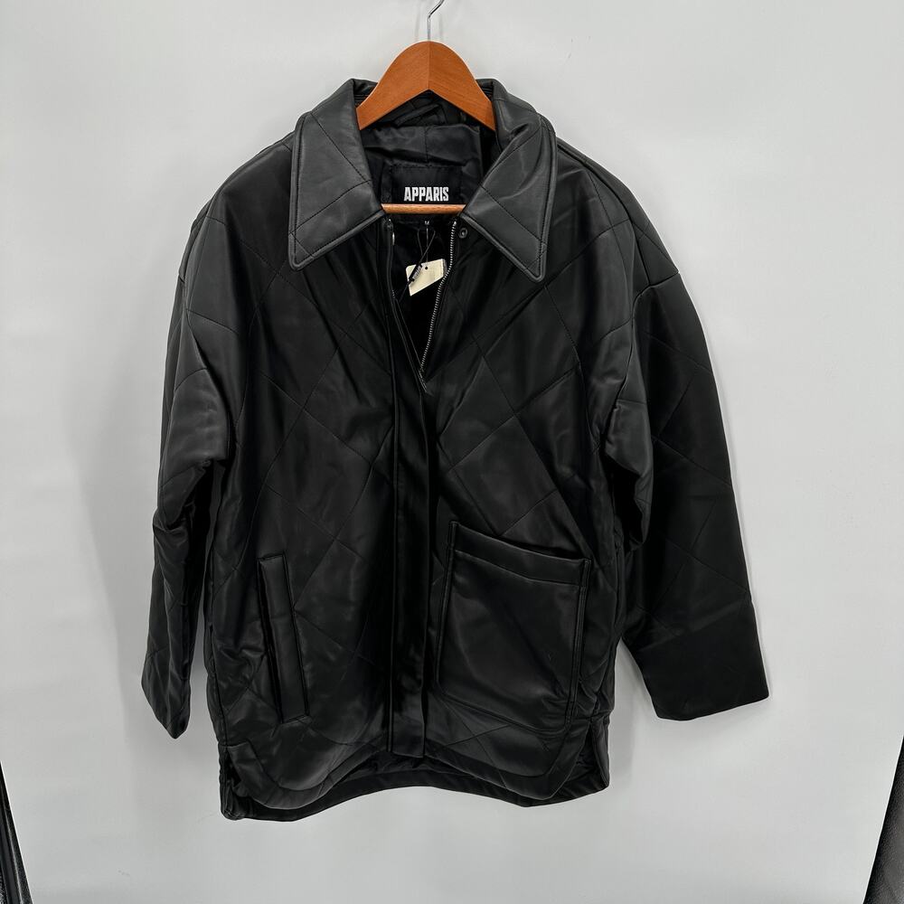 APPARIS NWT Stevie Vegan Leather Jacket in Black // M - Picture 6 of 14